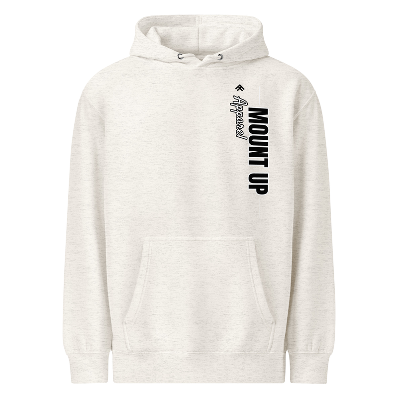 Vertical Script Hoodie - Oatmeal Heather