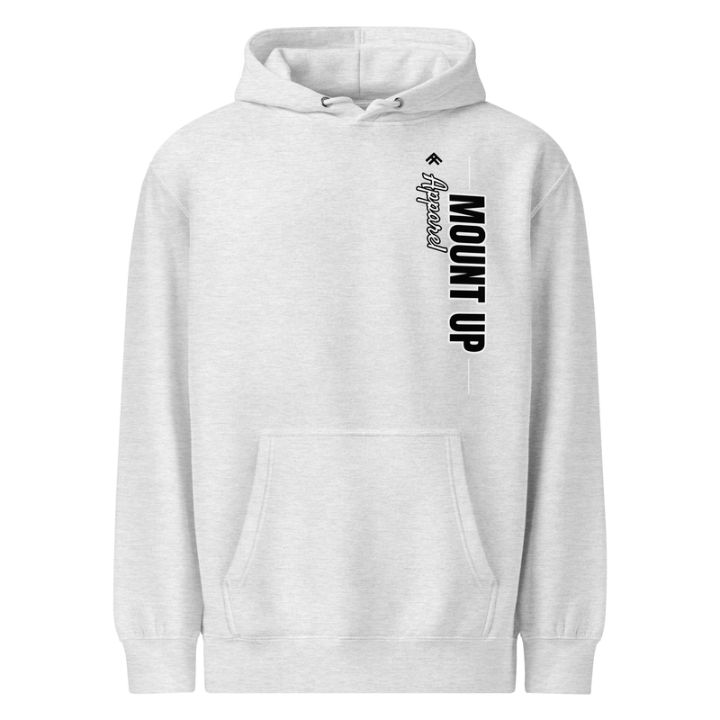 Vertical Script Hoodie - Heather Grey