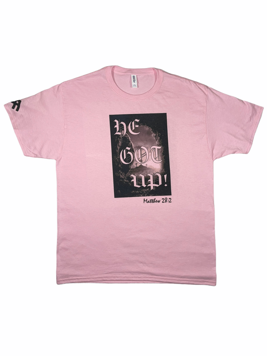 Classic Pink “He Got Up” T-Shirt